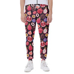 Tropical Summer Fruits Pattern Print Scuba Joggers