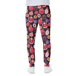 Tropical Summer Fruits Pattern Print Scuba Joggers
