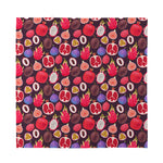 Tropical Summer Fruits Pattern Print Silk Bandana