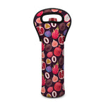 Tropical Summer Fruits Pattern Print Single Neoprene Wine Tote