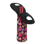 Tropical Summer Fruits Pattern Print Single Neoprene Wine Tote