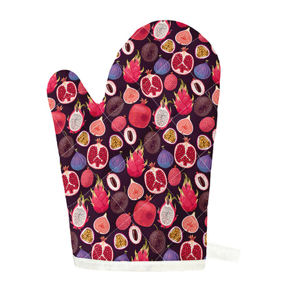Tropical Summer Fruits Pattern Print Single Oven Mitt