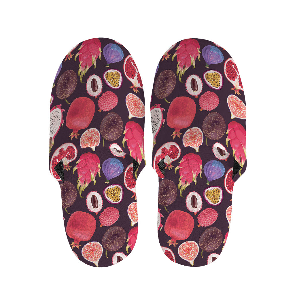Tropical Summer Fruits Pattern Print Slippers