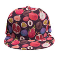 Tropical Summer Fruits Pattern Print Snapback Cap