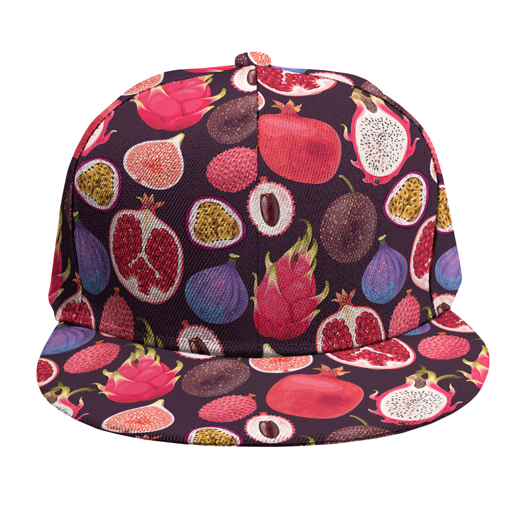 Tropical Summer Fruits Pattern Print Snapback Cap