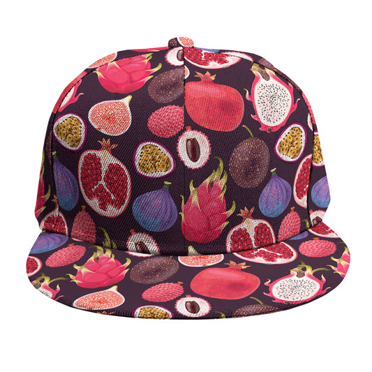 Tropical Summer Fruits Pattern Print Snapback Cap