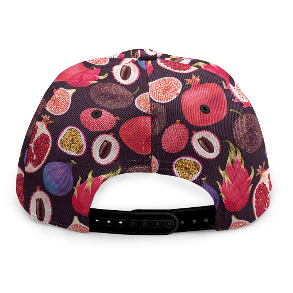 Tropical Summer Fruits Pattern Print Snapback Cap