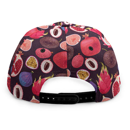 Tropical Summer Fruits Pattern Print Snapback Cap