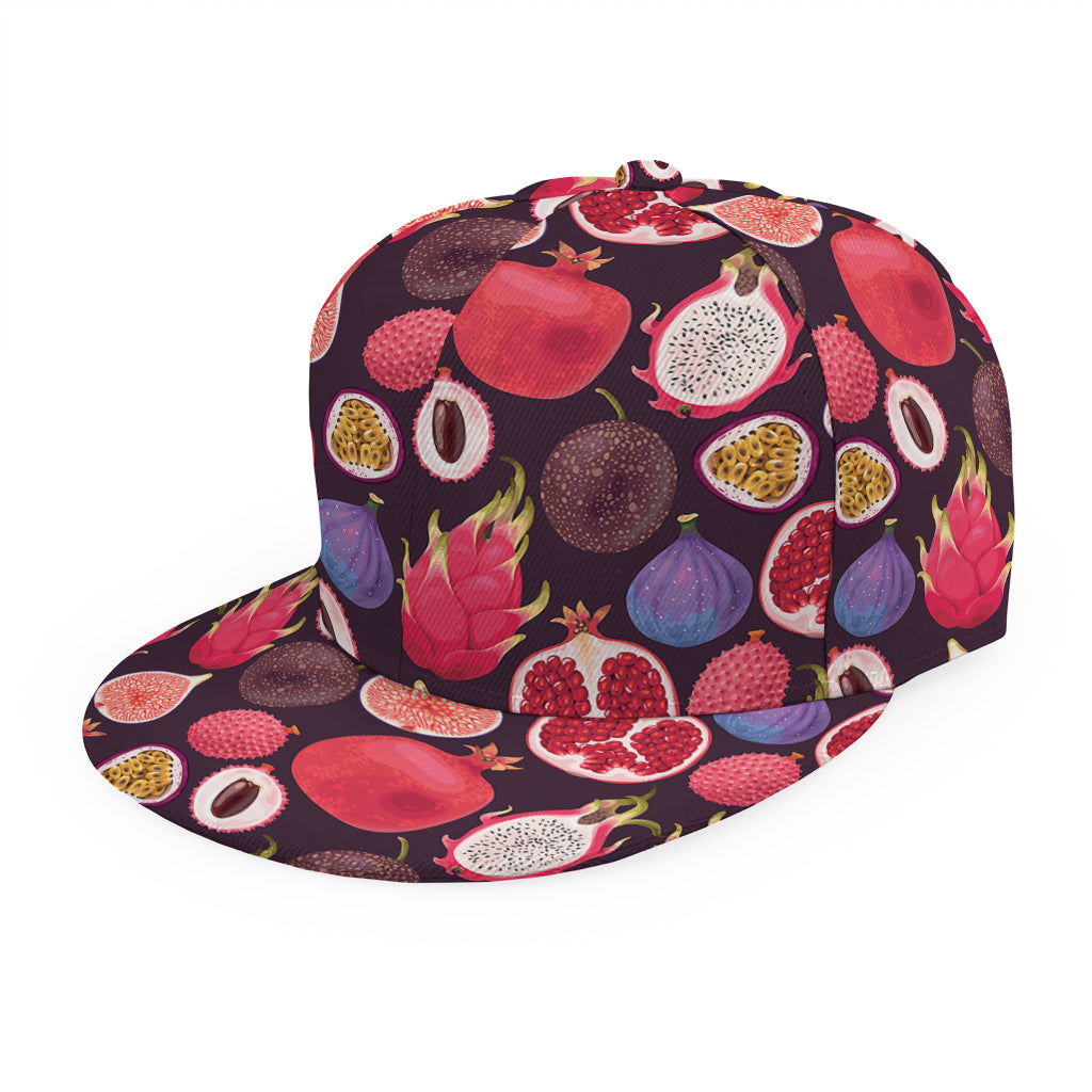 Tropical Summer Fruits Pattern Print Snapback Cap