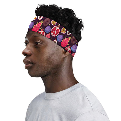 Tropical Summer Fruits Pattern Print Sports Headband