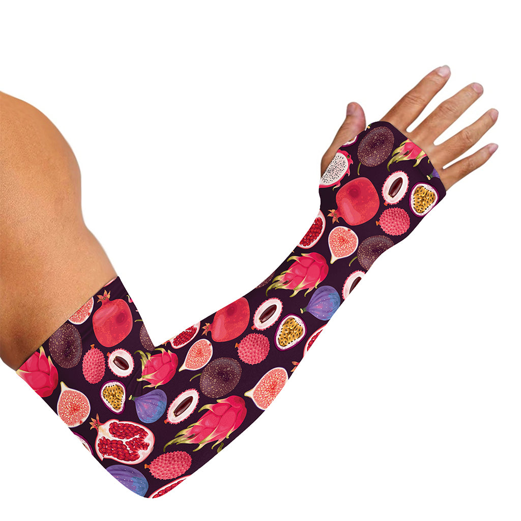 Tropical Summer Fruits Pattern Print Sun Protection Arm Sleeves