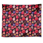 Tropical Summer Fruits Pattern Print Tapestry