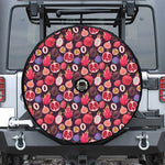 Tropical Summer Fruits Pattern Print Tire Cover With Camera Hole