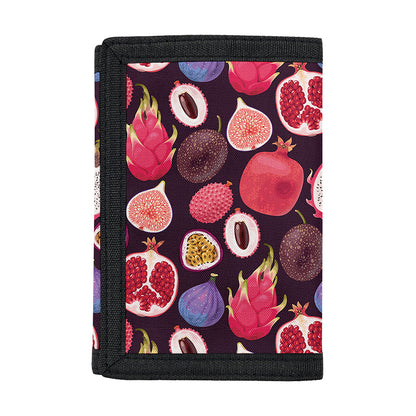 Tropical Summer Fruits Pattern Print Trifold Wallet