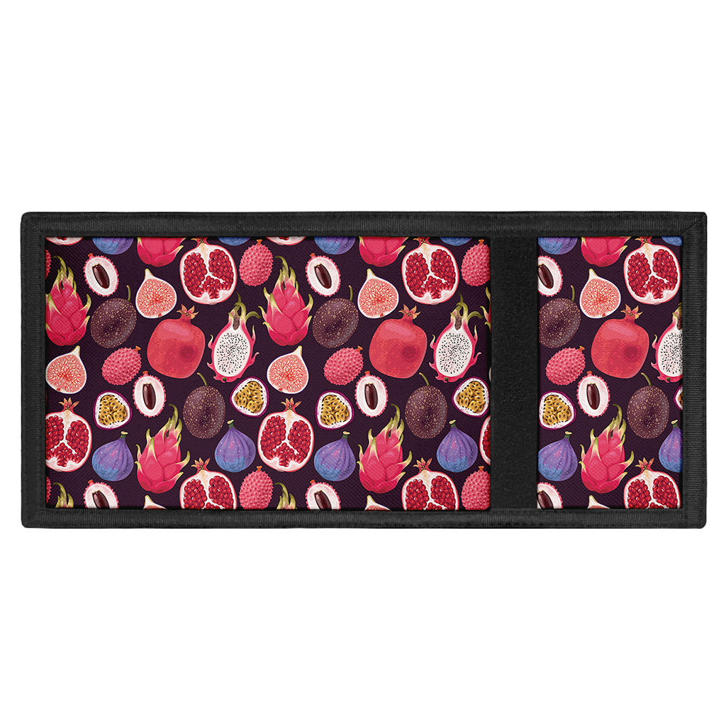 Tropical Summer Fruits Pattern Print Trifold Wallet