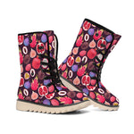 Tropical Summer Fruits Pattern Print Winter Boots