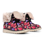 Tropical Summer Fruits Pattern Print Winter Boots