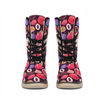 Tropical Summer Fruits Pattern Print Winter Boots