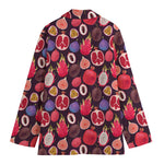 Tropical Summer Fruits Pattern Print Women's Blazer