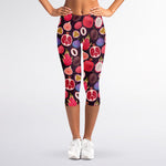 Tropical Summer Fruits Pattern Print Women's Capri Leggings