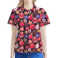 Tropical Summer Fruits Pattern Print Women's Polo Shirt