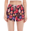 Tropical Summer Fruits Pattern Print Women's Split Running Shorts