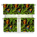 Tropical Summer Pattern Print 3 Piece Kitchen Curtains