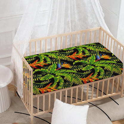 Tropical Summer Pattern Print Baby Crib Sheet