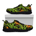 Tropical Summer Pattern Print Black Running Shoes
