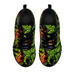 Tropical Summer Pattern Print Black Running Shoes