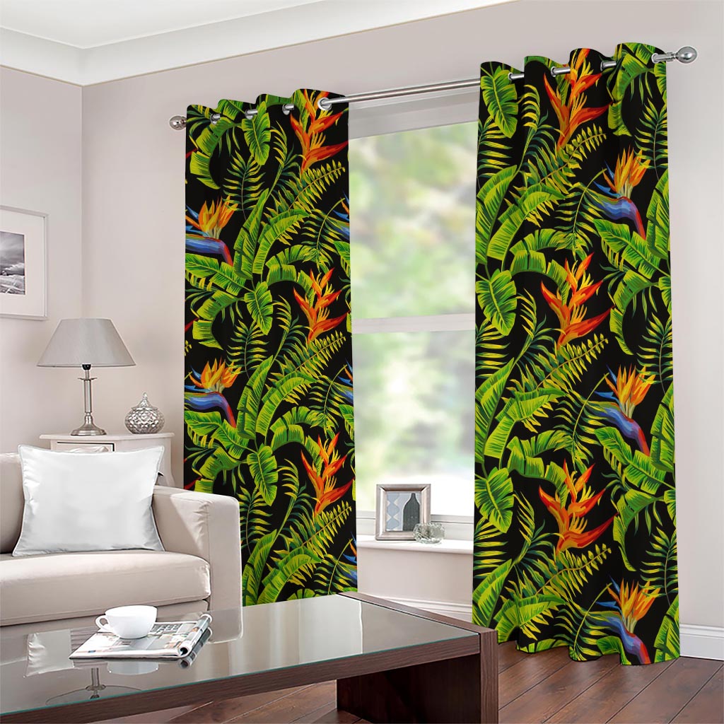 Tropical Summer Pattern Print Blackout Grommet Curtains