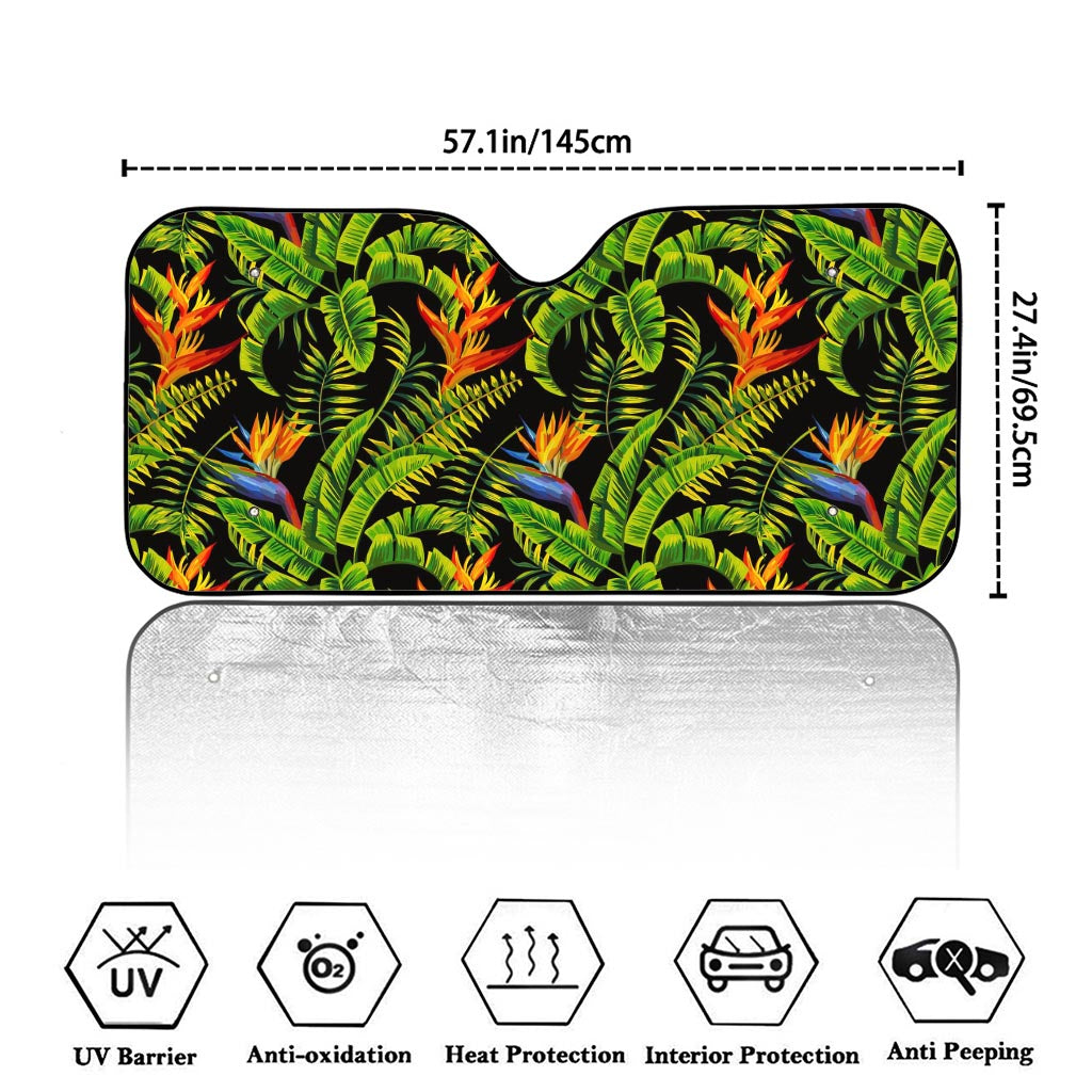 Tropical Summer Pattern Print Car Windshield Sun Shade