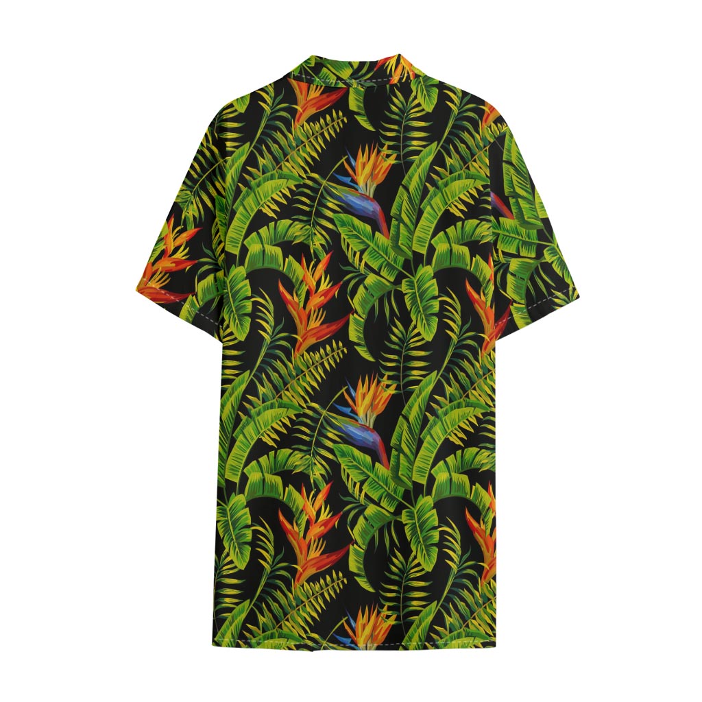 Tropical Summer Pattern Print Cotton Hawaiian Shirt