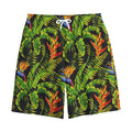 Tropical Summer Pattern Print Cotton Shorts