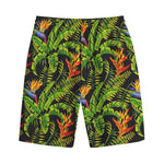 Tropical Summer Pattern Print Cotton Shorts