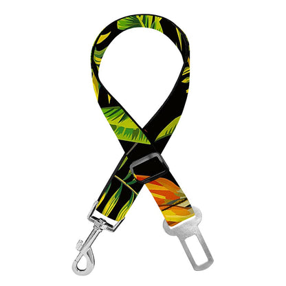 Tropical Summer Pattern Print Dog Seat Belt