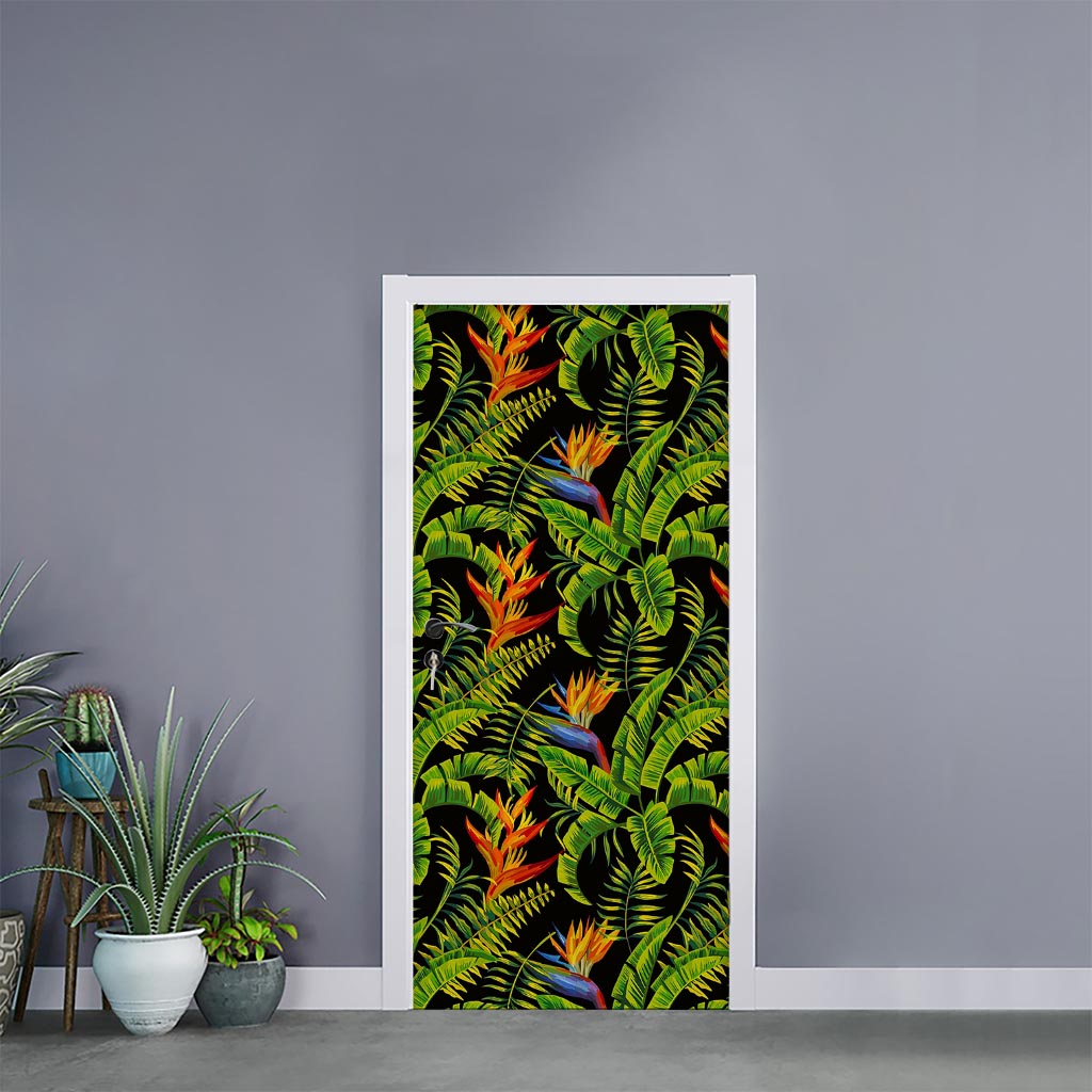 Tropical Summer Pattern Print Door Sticker