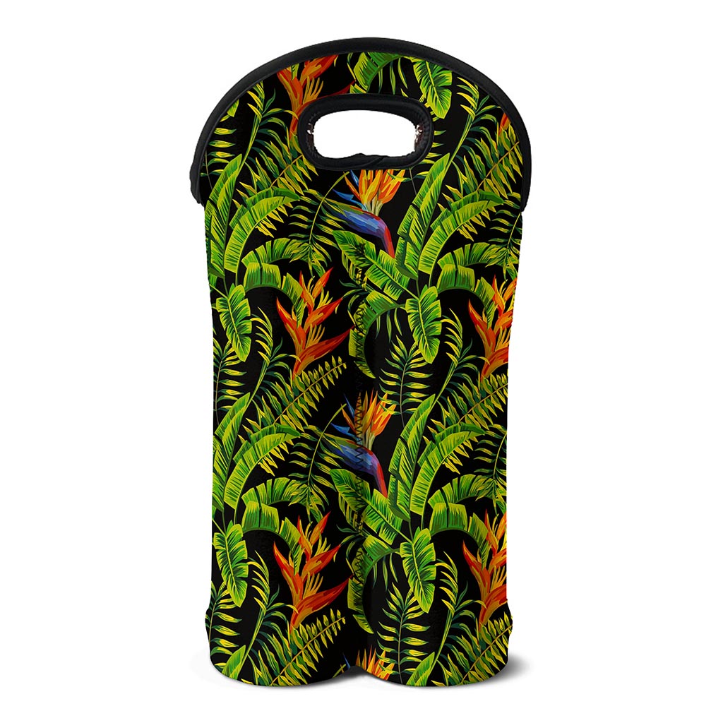 Tropical Summer Pattern Print Double Neoprene Wine Tote