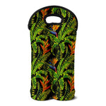 Tropical Summer Pattern Print Double Neoprene Wine Tote