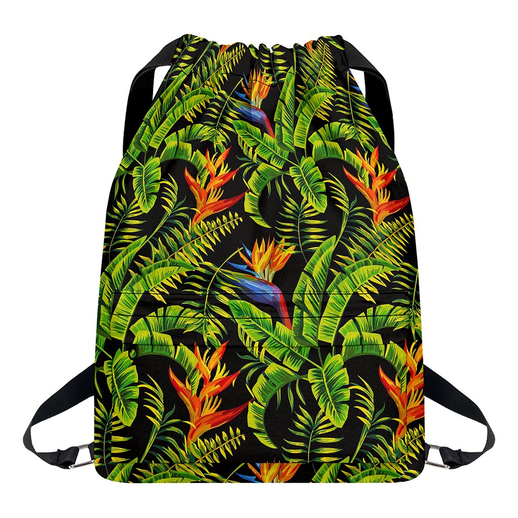 Tropical Summer Pattern Print Drawstring Backpack