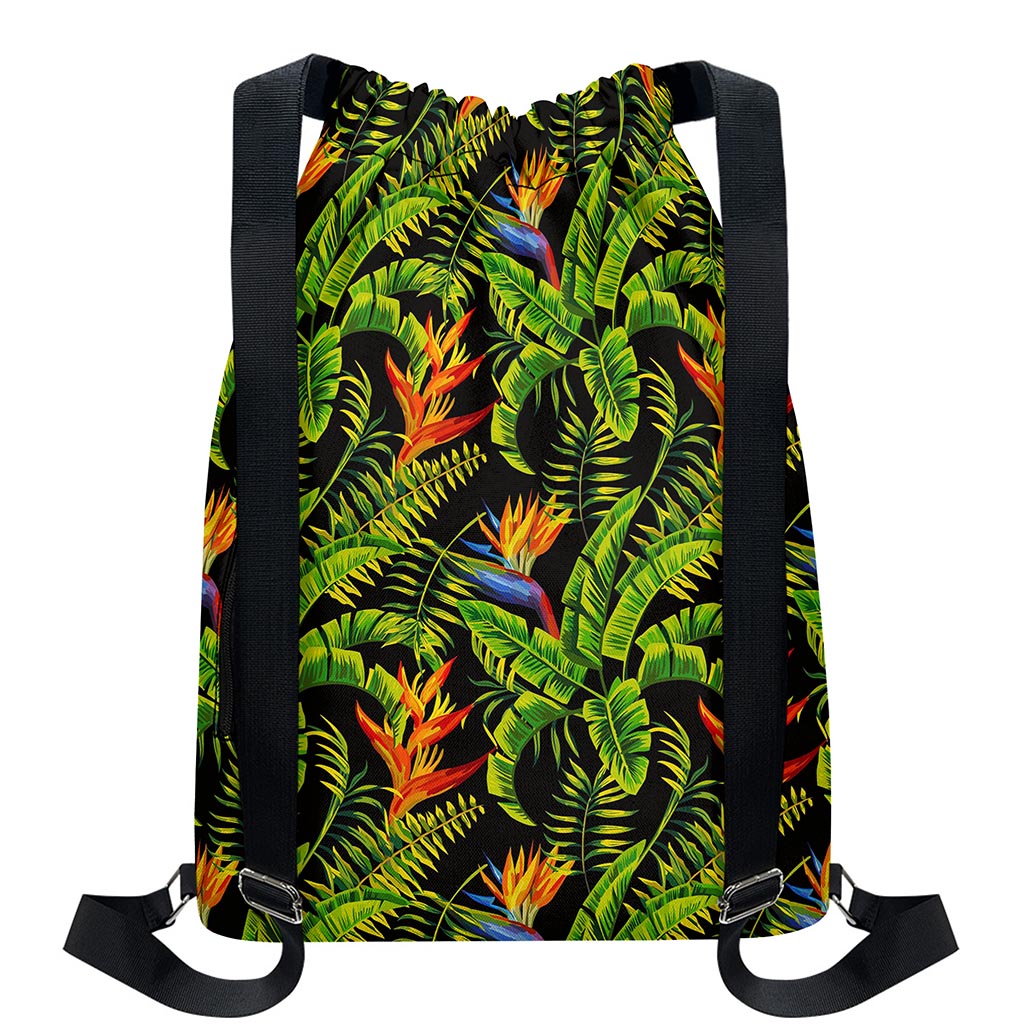 Tropical Summer Pattern Print Drawstring Backpack