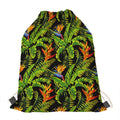 Tropical Summer Pattern Print Drawstring Bag