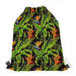 Tropical Summer Pattern Print Drawstring Bag