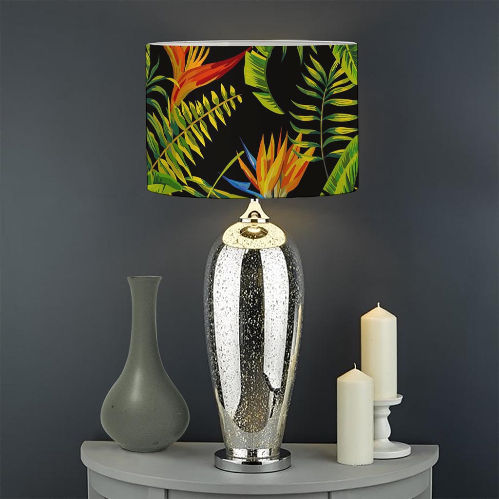 Tropical Summer Pattern Print Drum Lamp Shade