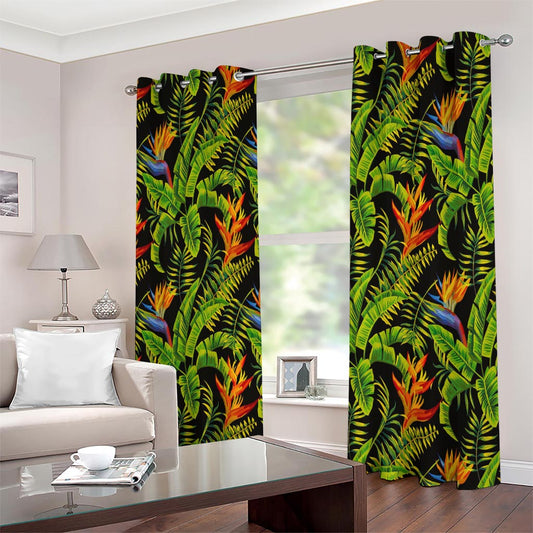 Tropical Summer Pattern Print Extra Wide Grommet Curtains