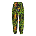 Tropical Summer Pattern Print Fleece Lined Knit Pants