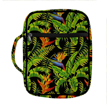 Tropical Summer Pattern Print Front Pocket Bible Bag