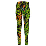 Tropical Summer Pattern Print High-Waisted Pocket Leggings