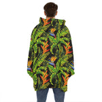 Tropical Summer Pattern Print Hoodie Blanket