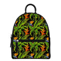 Tropical Summer Pattern Print Leather Backpack